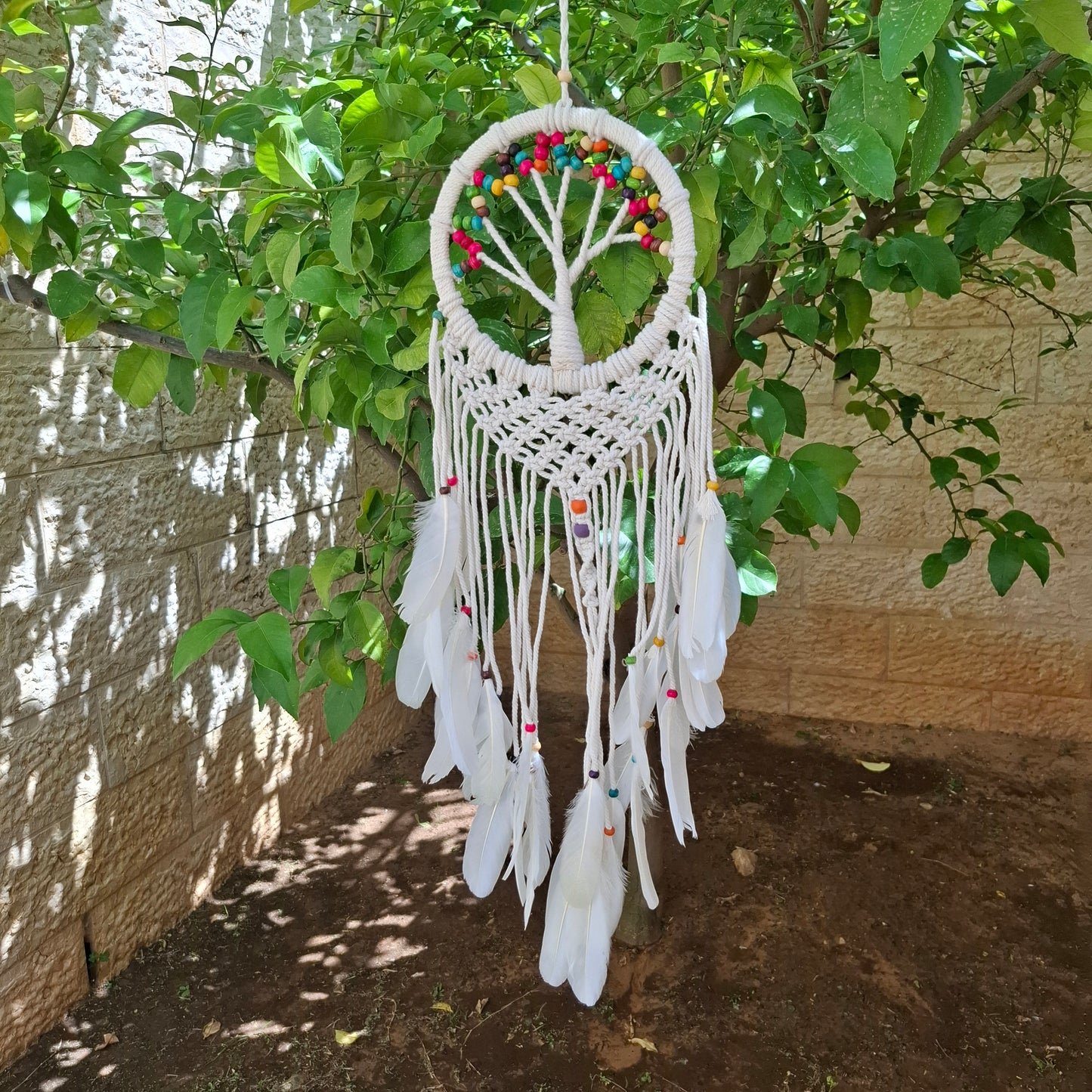 לוכד חלומות מקרמה בינוני - דגם עץ החיים