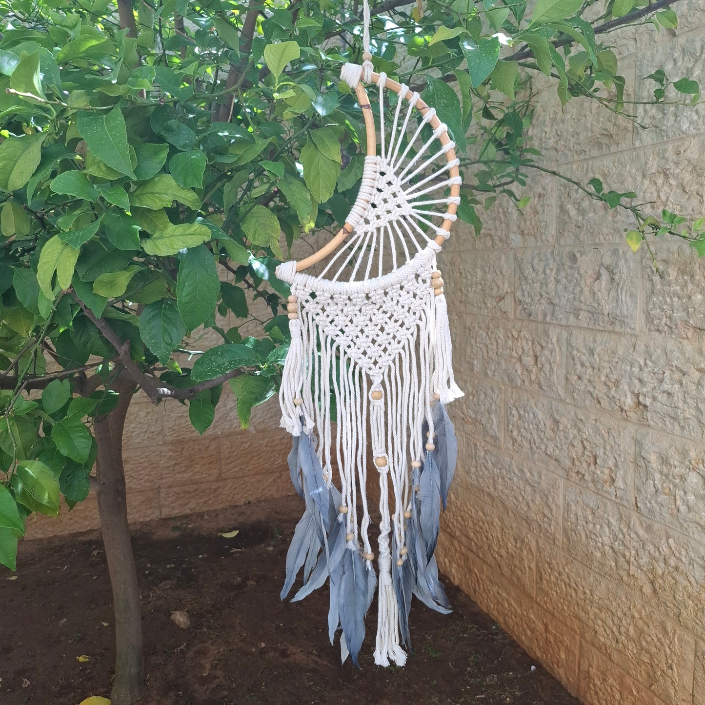 לוכד חלומות מקרמה - דגם סהר