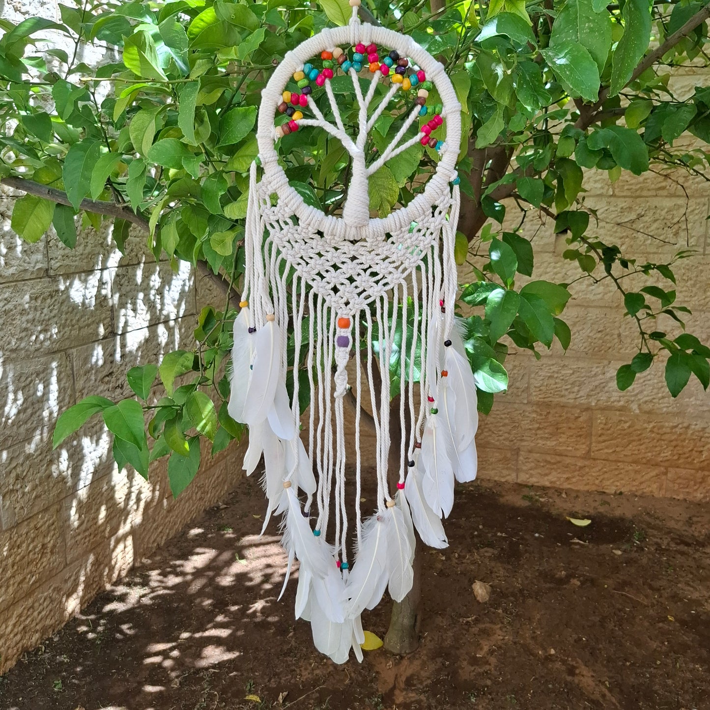 לוכד חלומות מקרמה בינוני - דגם עץ החיים