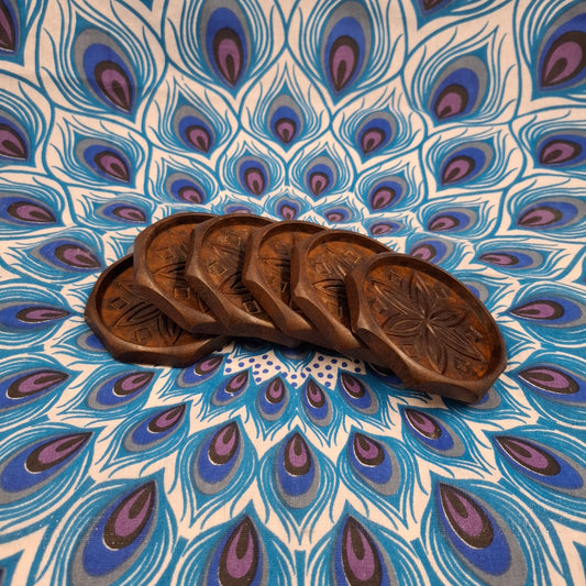 שישיית תחתיות לכוסות וינטג' 1960-1970 Emsa