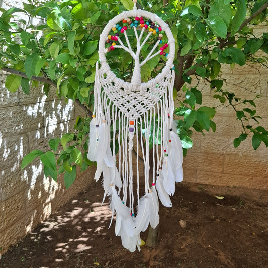 לוכד חלומות מקרמה בינוני - דגם עץ החיים